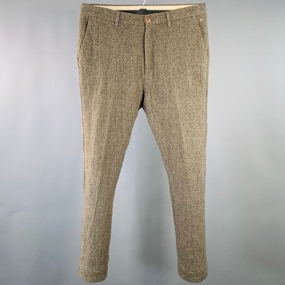 45rpm Size 34 Grey Melange Cotton Blend Straight Casual Pants - Picture 1 of 6